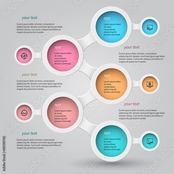 Obraz Metaball infographics 6