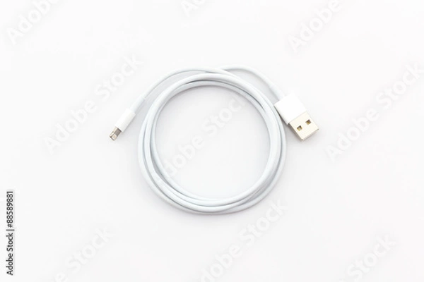 Fototapeta USB cable for smartphone.