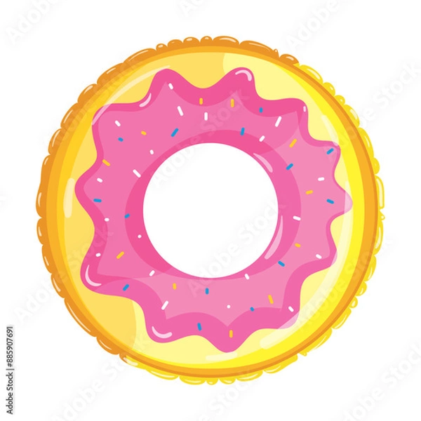 Obraz Beach float Summer icon Vector illustration