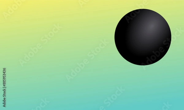 Obraz black and white on green