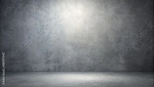 Fototapeta Sleek modern gray textured studio background with subtle gradient effect perfect for showcasing products in a professional setting.