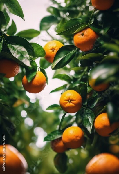 Obraz Orange Fruit Falling From Tree
