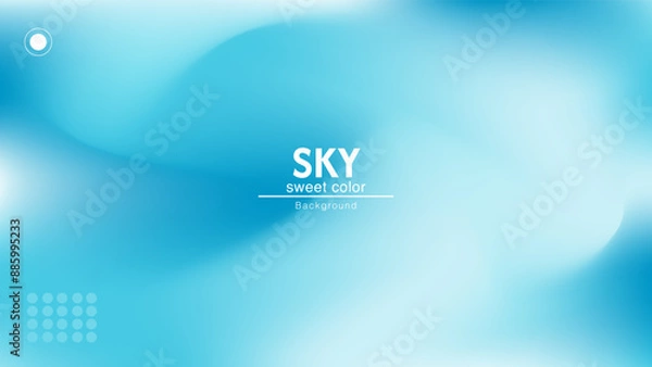 Fototapeta Soft and bright sky blue abstract combination background. Minimalist pastel color design.