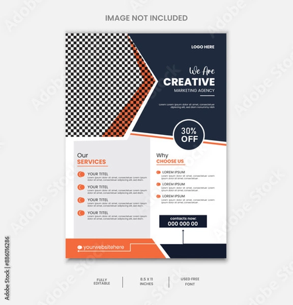 Obraz Free vector poster design business template.


