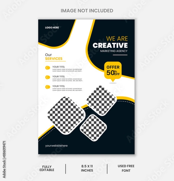 Obraz Free vector poster design business template.

