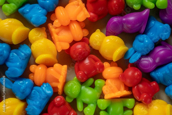 Obraz Multi-colored sorter toy.  Educational games for Colors sorting.