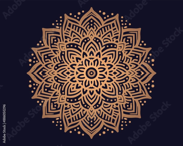 Obraz vector lineal mandala background