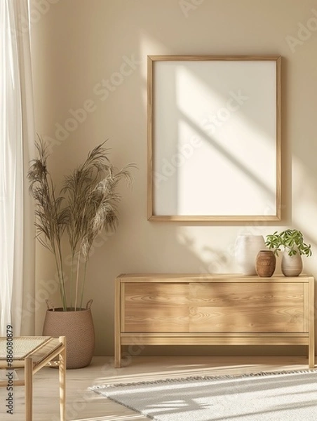 Obraz Frame mockup, home room interior