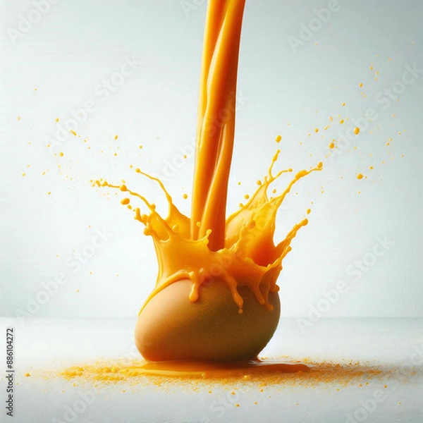 Obraz Mango juice splash isolated
