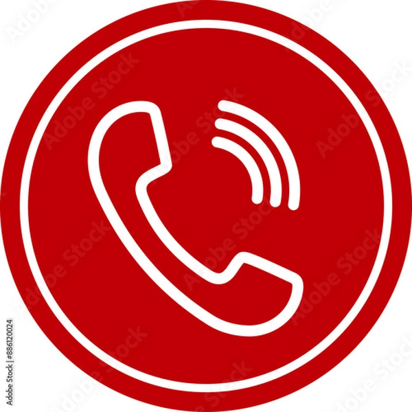 Fototapeta Contact Us Icon Line