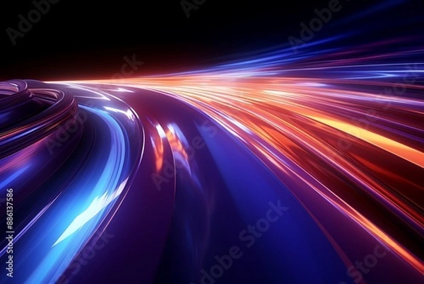 Obraz abstract speed motion on the road