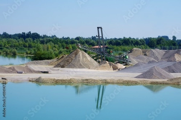 Obraz Kiesgrube mit Baggersee