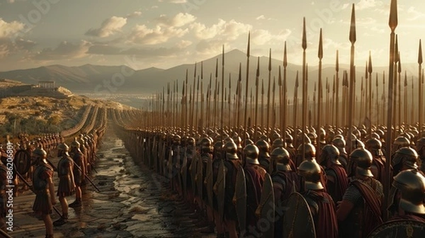 Obraz Roman Phalanx Formation Ready for Battle