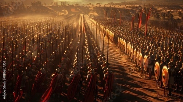 Obraz Roman Phalanx Formation Ready for Battle
