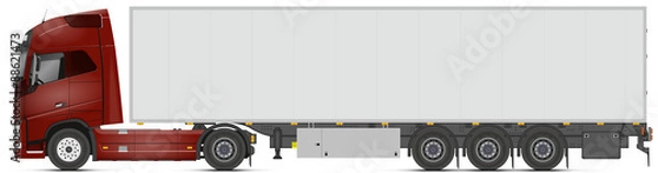 Fototapeta Camion + remorque V4