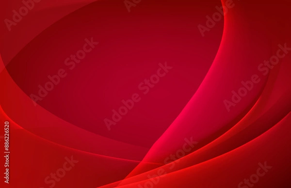 Fototapeta Abstract red wave background with elegant sea wave design. Vector illustration