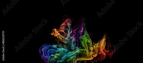 Obraz background illustration with colorful smoke abstract 