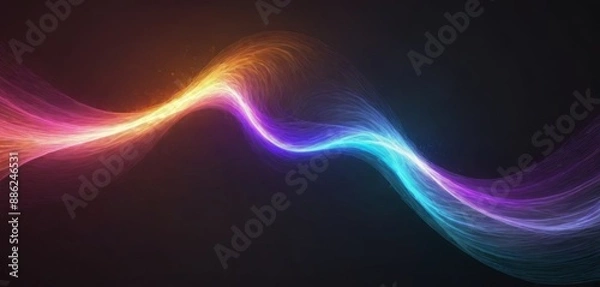Obraz Abstract light effect background with strings of light merging together