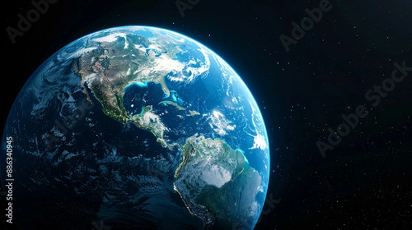 Fototapeta 宇宙から撮影した地球