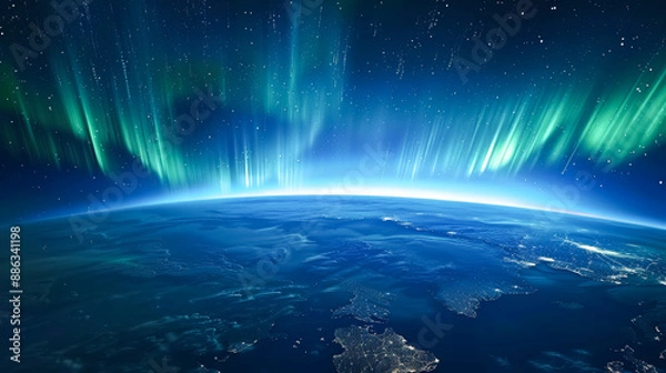 Fototapeta 宇宙から撮影した地球