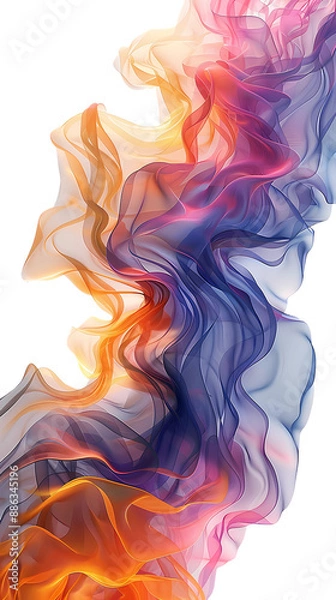 Fototapeta Abstract Colorful Swirling Smoke Design.