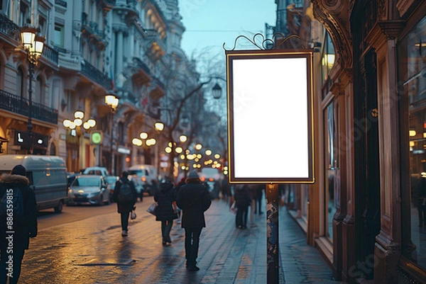 Fototapeta blank billboard in the city