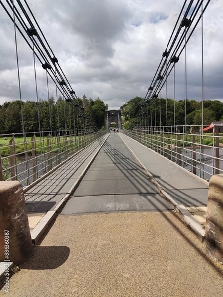 Obraz Union Chain Bridge, Berwick on Tweed, Northumberland, England