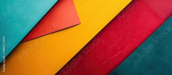 Obraz Minimal multicolor background with colored paper texture and space for adding images. copy space available