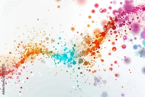 Fototapeta Abstract genes design on white background Generative Ai