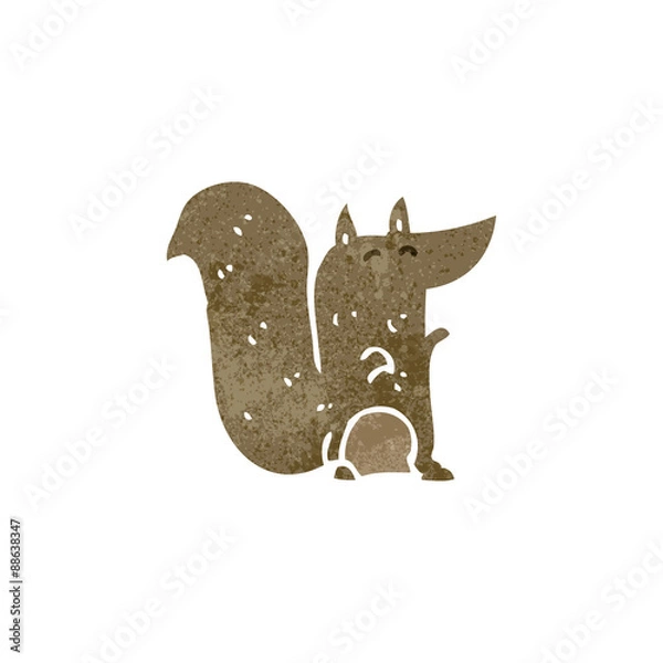 Fototapeta retro cartoon squirrel