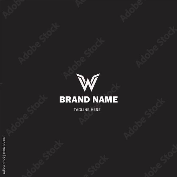 Fototapeta W typography abstract logo design