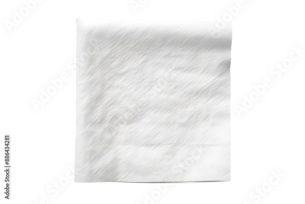 Fototapeta A Single Sheet of White Paper, Rolled and Ready for the Next Idea on a White or Clear Surface PNG Transparent Background