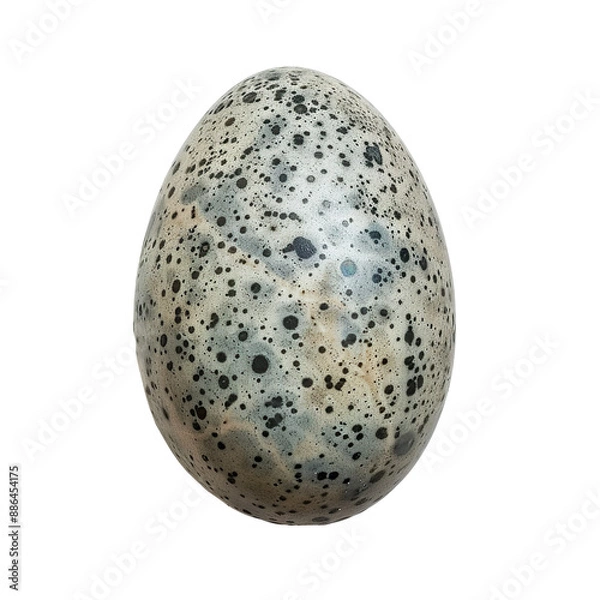 Obraz Top view of a single emu egg isolated on a white transparent background