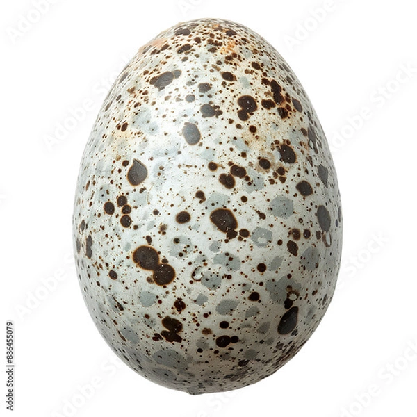 Obraz Top view of a single tern egg isolated on a white transparent background