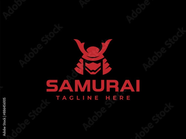 Fototapeta samurai logo vector illustration. logo templates