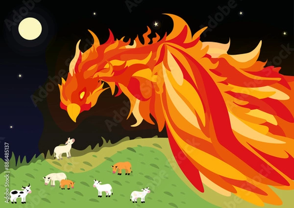 Obraz phoenix and nature