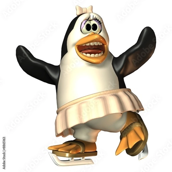 Obraz Pinguin - Eisläuferin