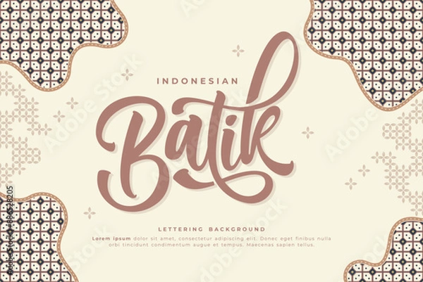 Fototapeta batik lettering background vector design