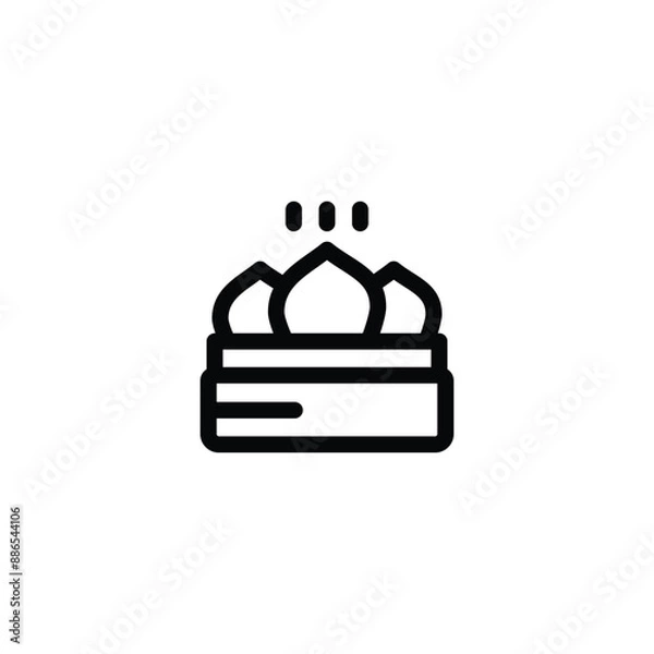 Obraz Dim sum icon vector design trendy