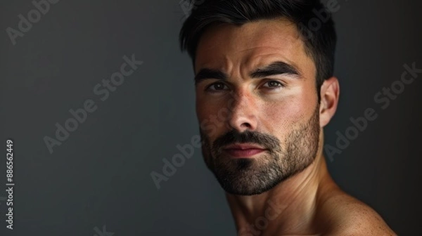 Fototapeta The man with intense gaze