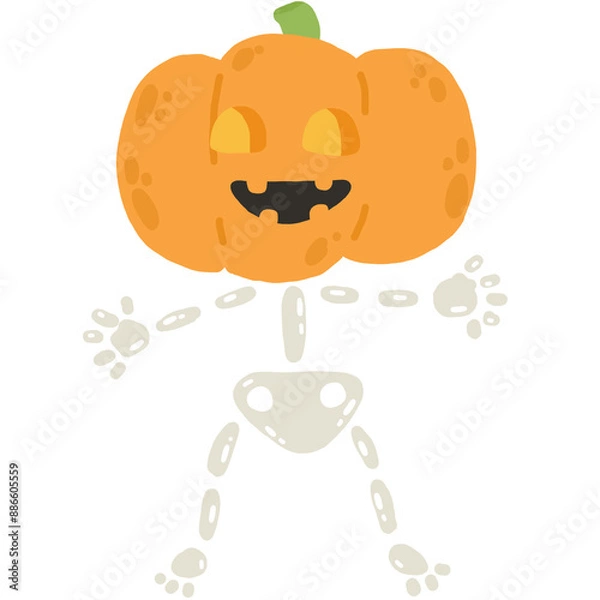 Obraz halloween pumpkin head 