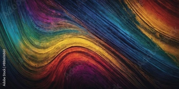 Fototapeta A vivid, abstract composition with a wide spectrum of colors