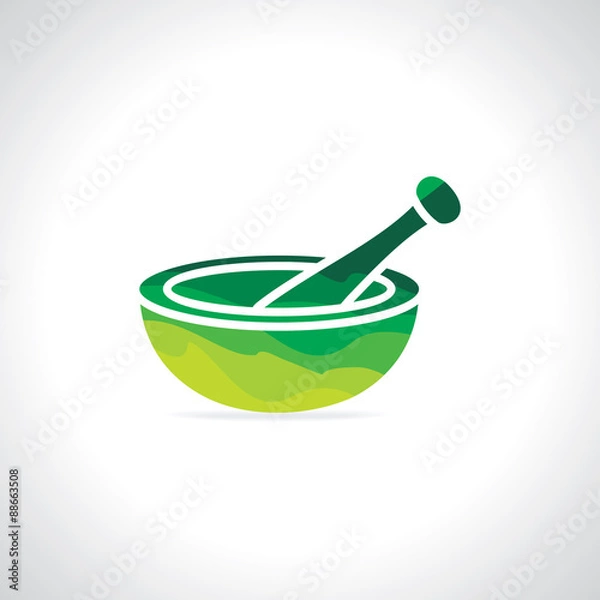 Obraz creative mortal and pestle concept vector illustration 