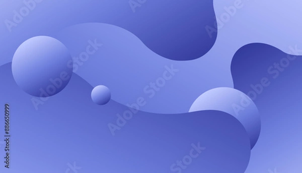 Fototapeta Liquid color background design. Blue elements with fluid gradient. ideal for social media, banner, card, advertisement. Vector illustration
