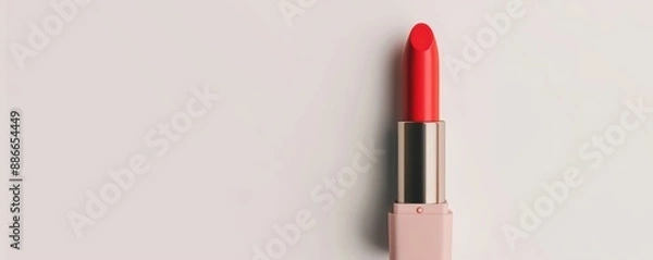 Fototapeta Trendy lipstick in a pristine, clean space, sharp and stylish, contemporary design