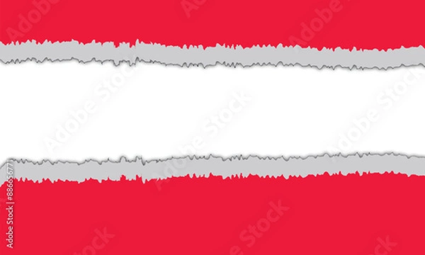 Fototapeta  paper cut background torn background tag 