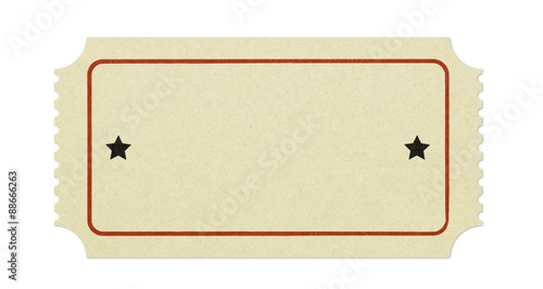 Obraz Stary pusty bilet