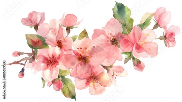 Obraz flores en fondo blanco 