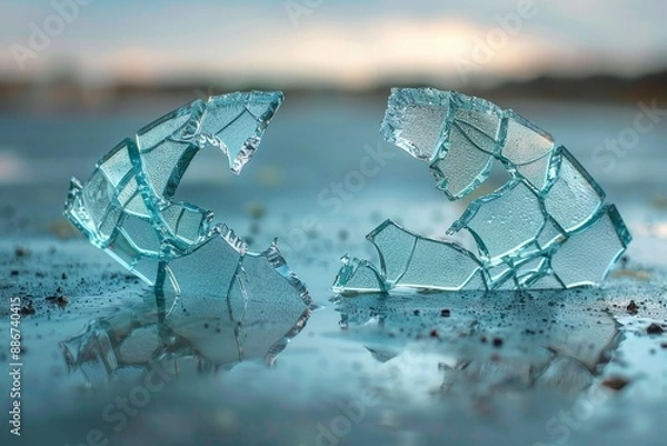 Fototapeta Beautiful glass shards.