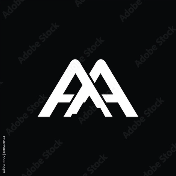 Obraz Initial AA Mountain Modern Simplicity Business Creative Design Logo